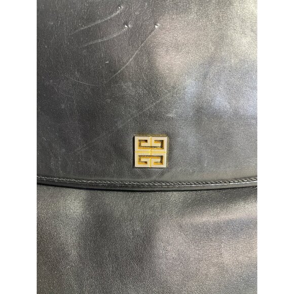 Vintage Givenchy Black Leather Clutch Bag - Picture 2 of 6